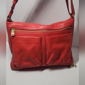 Fossil Piper Crossbody Expandable Large Coral